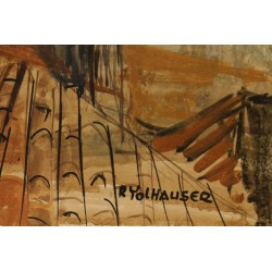Tableau \"Siena\" signé R.Y. HAUSER