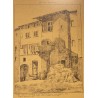 Gravure "Vieilles maisons" signée VUILLERMET