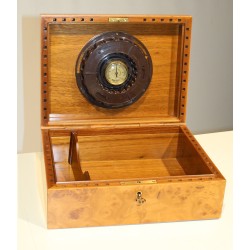 Cigar box made from burl wood