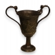 Coupe au satyre et nymphe en bronze