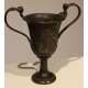 Coupe au satyre et nymphe en bronze
