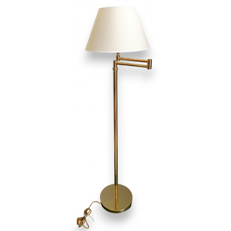 Lampadaire modèle "Madrid" en laiton poli