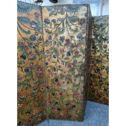 Six-panel screen made of Cordoba leather
