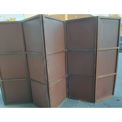 Six-panel screen made of Cordoba leather