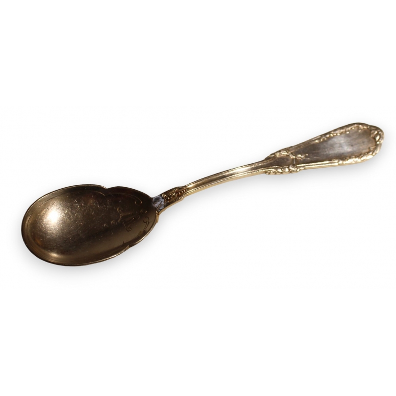 Cuillère à glace en métal argenté