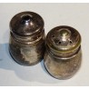 Sel et poivre en métal argenté