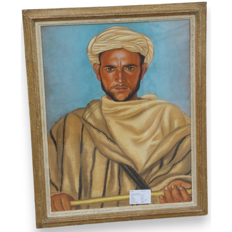 Pastellbild „Touareg“, signiert von René MARTIN auf Moinat SA – Antiquitäten und Dekorationsgegenstände – Gouachen, Aquarelle, P