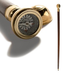 Captain’s walking stick with compass at  Moinat SA  - Antiques and home décor