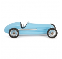 Voiture miniature en alu bleu