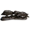 Groupe \"3 sangliers en course\" en bronze