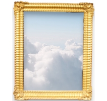 Miroir Napoléon III rectangulaire en bois doré
