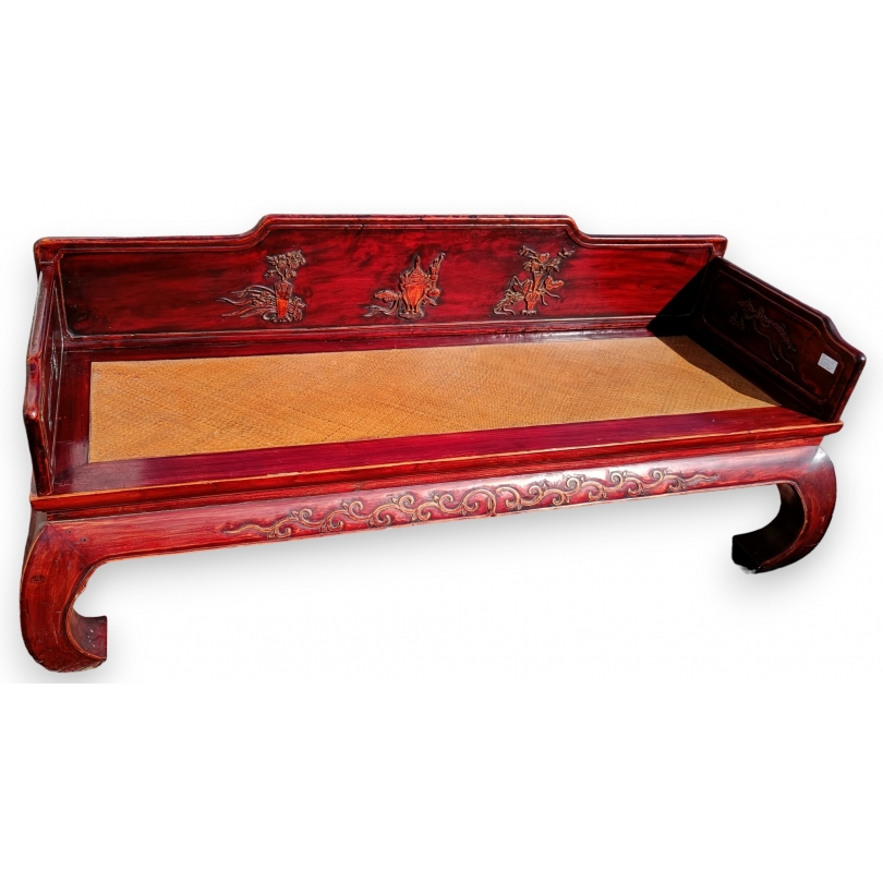 Lit de repos chinois, assise tressée