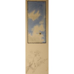 Aquarelle triple "Parc des Ecrins" signée C. STERN