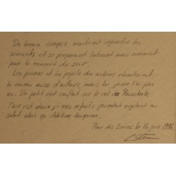 Aquarelle triple "Parc des Ecrins" signée C. STERN