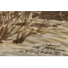 Aquarelle "Lac du Der" signée C. STERN