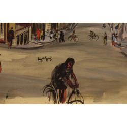 Aquarelle "Pont d'Arves" signé N. FERRERO