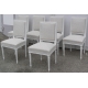 Paire de chaises style Louis XVI peintes en blanc