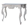 White-painted carved wooden console table