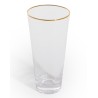 Set of 6 tall glasses with a gold rim