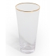 Lot de 6 verres hauts bordure dorée