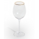 Lot de 6 verres à vin bordure dorée