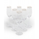 Lot de 6 flutes à champagne bordure dorée