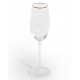Lot de 6 flutes à champagne bordure dorée