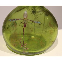 Vase bouteille en cristalerie GALLÉ