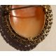 Broche dorée sertie d'un camée Jeune femme