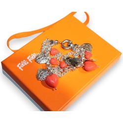 Bracelet en argent 925 Coeurs rose Folli Follie