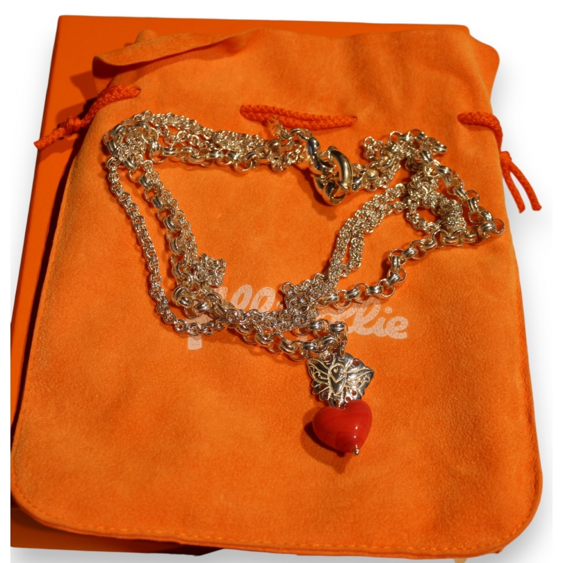 Collier en argent 925 Coeurs rose Folli Follie