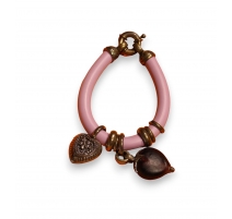 Bracelet en argent 925 Coeurs violet Folli Follie