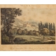 Gravure "Chateau de la Reine Berthe" par BOURGEOIS