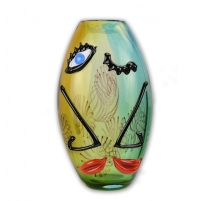 Vase en verre Abstrait style Picasso