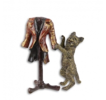 Bronze polychrome Chat couturier