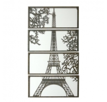 Décor mural "Tour Eiffel" en tôle découpée