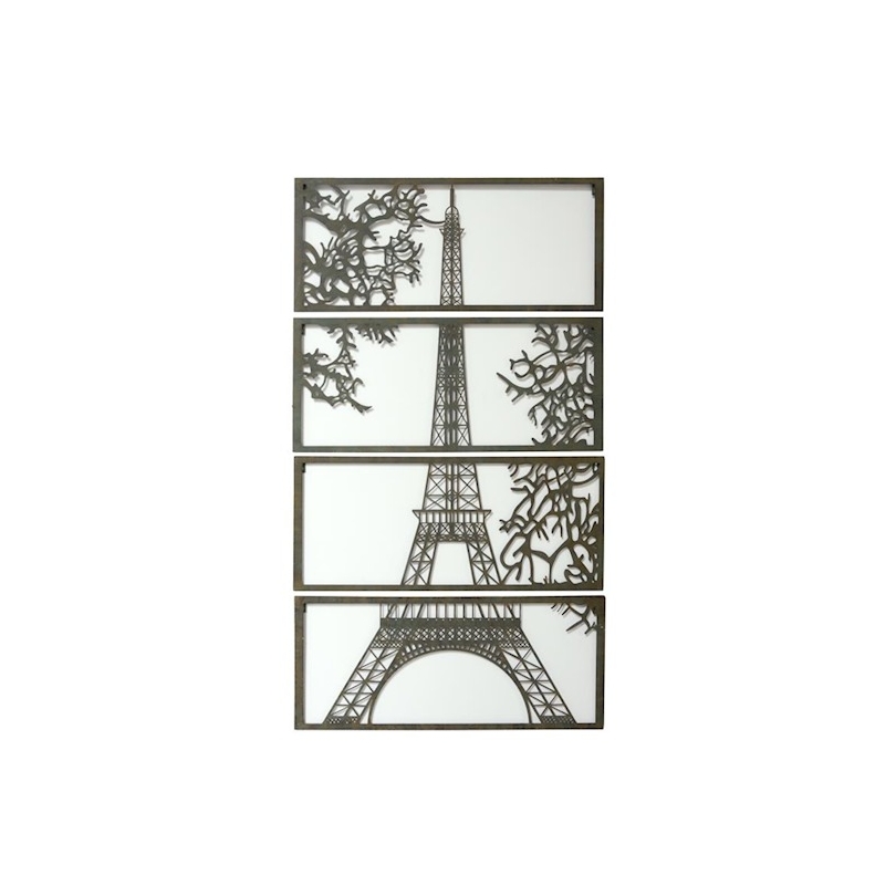 Décor mural "Tour Eiffel" en tôle découpée