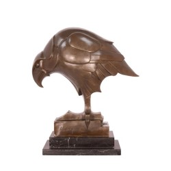 Bronze Aigle style Art-Deco socle en marbre noir