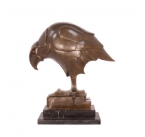 Bronze Aigle style Art-Deco socle en marbre noir