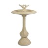 Bain d'oiseaux rond en fonte blanche