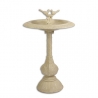 Bain d'oiseaux rond en fonte blanche