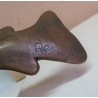 Truite courbe en bronze signée REUSSNER