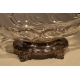 Coupe en cristal avec socle et monture en argent
