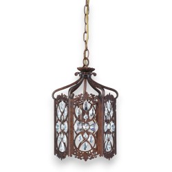 Lanterne suspension hexagonale à cristaux