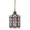 Lanterne suspension hexagonale à cristaux