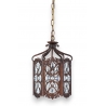 Lanterne suspension hexagonale à cristaux
