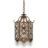 Lanterne suspension hexagonale à cristaux