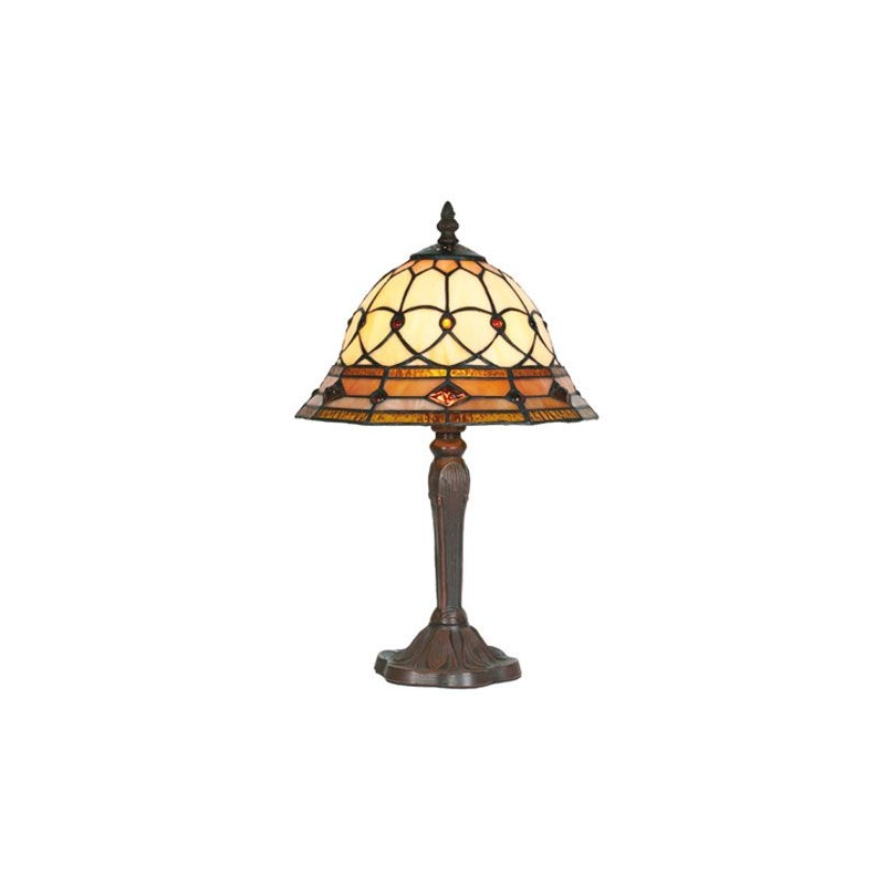 Lampe style Tiffany, décor géométrique