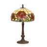 Lampe style Tiffany, décor fleurs