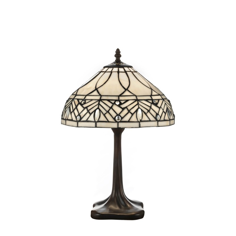 Lampe style Tiffany, décor géométrique